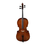 flamed maple spruce cello front view intermediate model