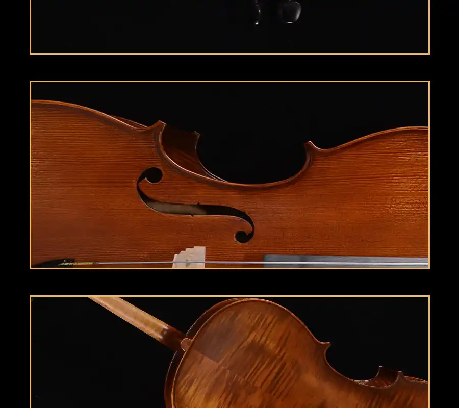 class B strings setup detail on intermediate cello