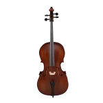 ebony-fitted spruce maple cello front view for beginners
