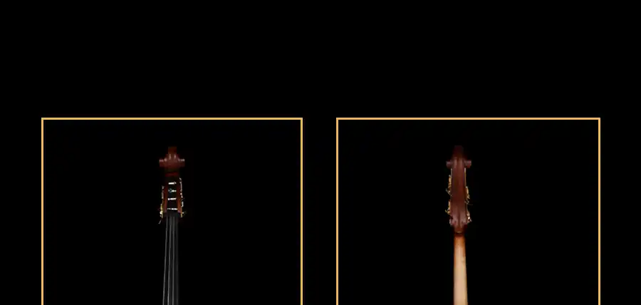 rosewood tailpiece double bass hardware detail clean traditional finish