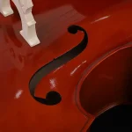 rosewood tailpiece on beginner double bass hardware close-up