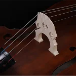 beginner double bass dual-machine tuners headstock detail