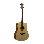 41 inch beginner acoustic guitar front view for bulk orders, clean matte natural top and rosette