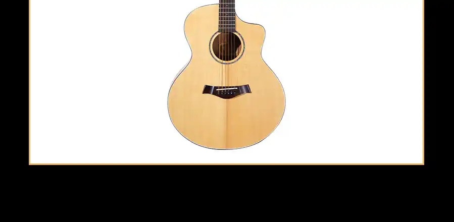 OEM acoustic guitar back view with craftsmanship details, ideal for private label production orders