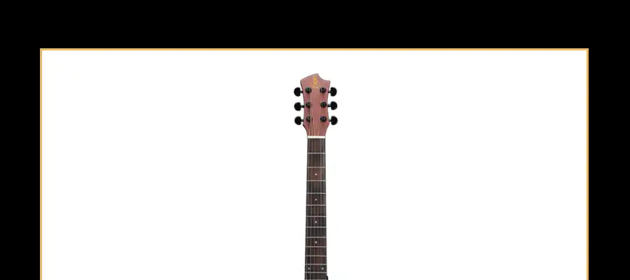 Acoustic guitar headstock and tuners detail, beginner model for importer supply and retail resale