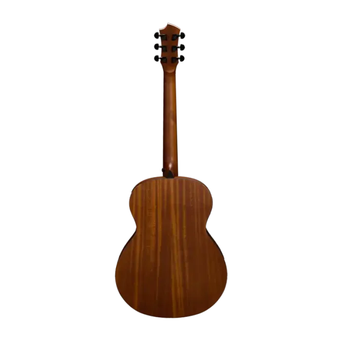 Beginner acoustic guitar back view, mahogany plywood body, OEM/ODM ready for bulk orders and labeling