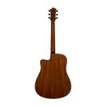 Custom acoustic folk guitar front view, spruce top with clean grain, OEM/ODM factory direct option
