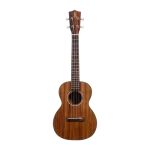 Laminated acacia ukulele front view with rosewood fingerboard a