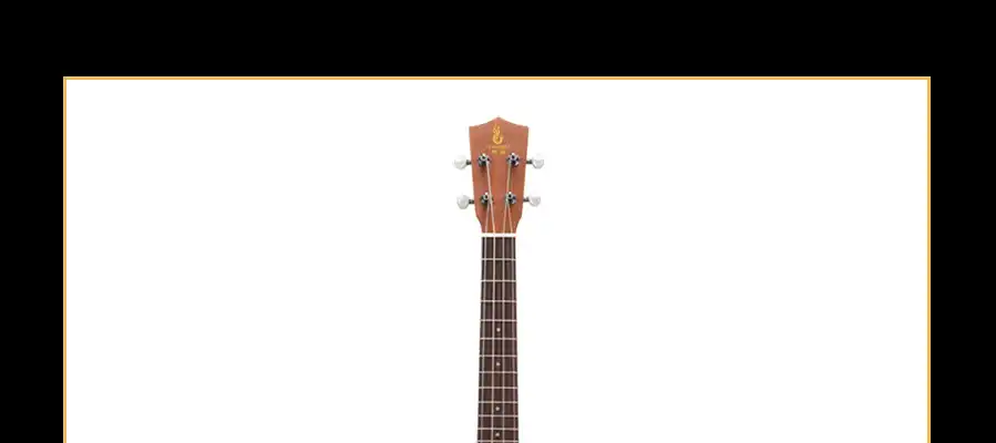 Ukulele headstock and upper neck detail, tuning pegs and fretwork, importer wholesale ukulele supply