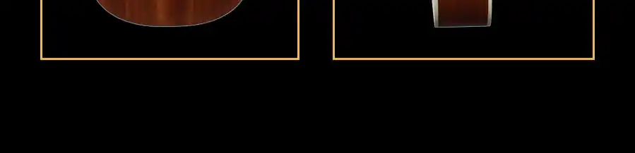 Ukulele side profile view showing body thickness and binding edge, factory direct ukulele wholesale