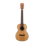 Solid spruce top ukulele front view with rosewood fingerboard, private label OEM ukulele for wholesale