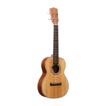 Spruce top ukulele full front on white background, wholesale ukulele supplier with export-ready QC