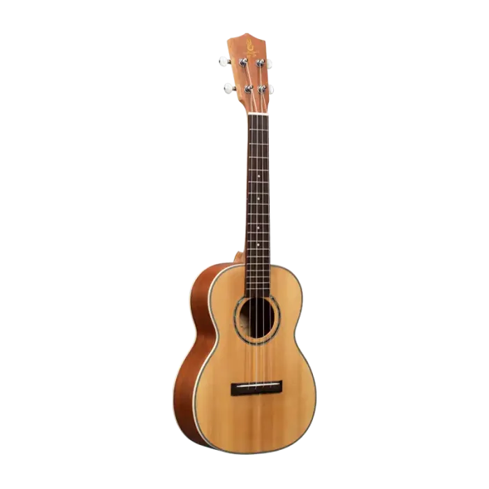 Spruce top ukulele full front on white background, wholesale ukulele supplier with export-ready QC