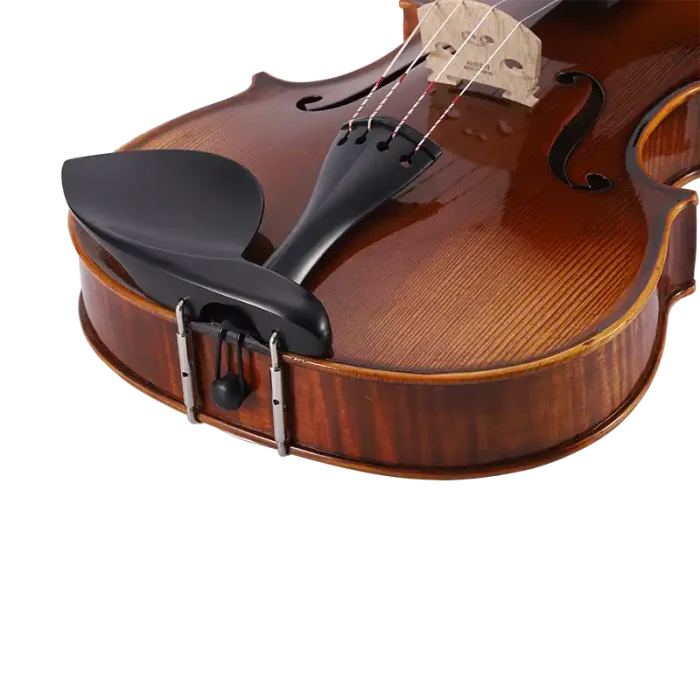 ebony tailpiece and ebony chin rest premium viola close up