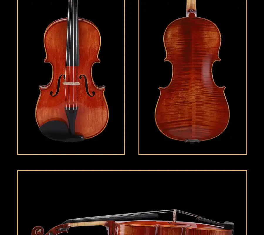 handmade finishing detail flamed maple viola wholesale