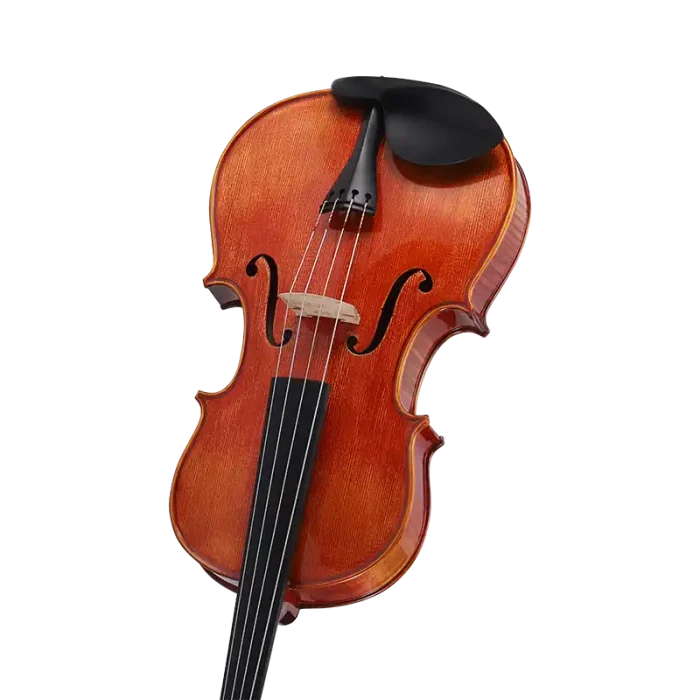 ebony tailpiece and ebony chin rest intermediate viola close up