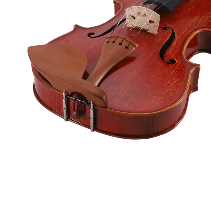 jujube wood tailpiece and chin rest viola close up