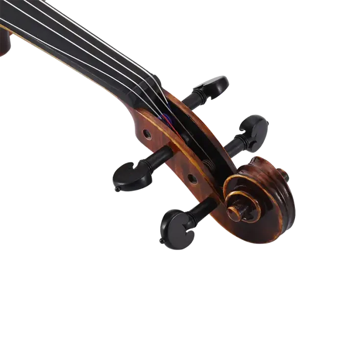 ebony fingerboard and ebony pegs professional viola detail