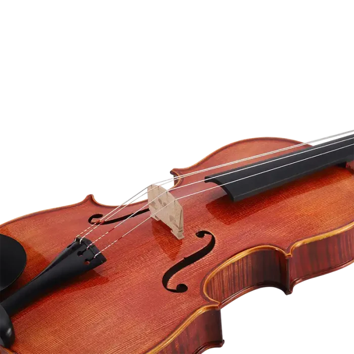 ebony fingerboard and ebony pegs viola detail