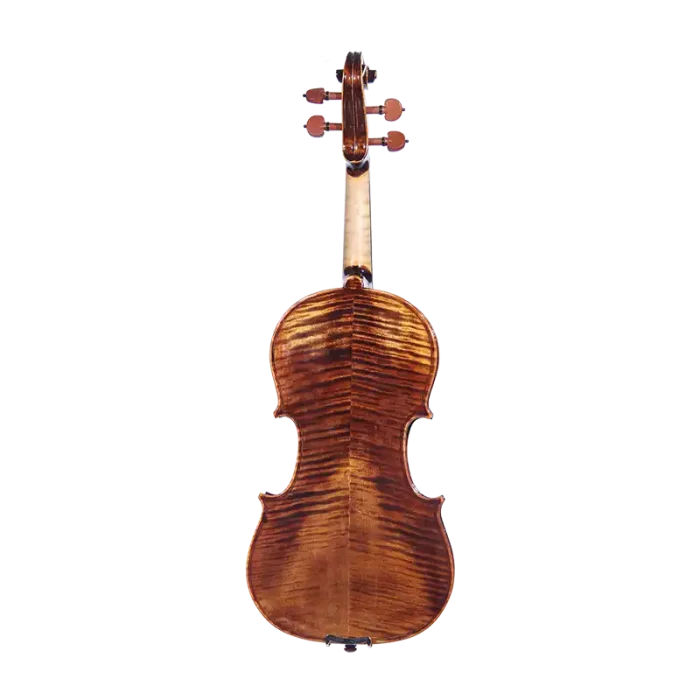 LV32 flamed maple violin wholesale back view for importers
