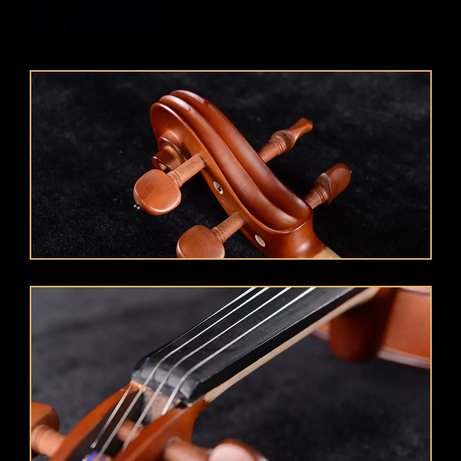 durable beginner violin outfit lv06 chinrest and tailpiece detail