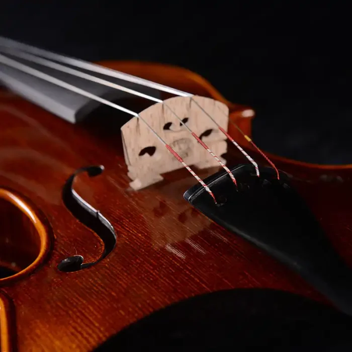 professional violin wholesale lv51 ebony fingerboard detail close-up