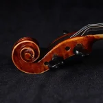 ebony fittings intermediate violin wholesale lv35 flamed maple figure close-up