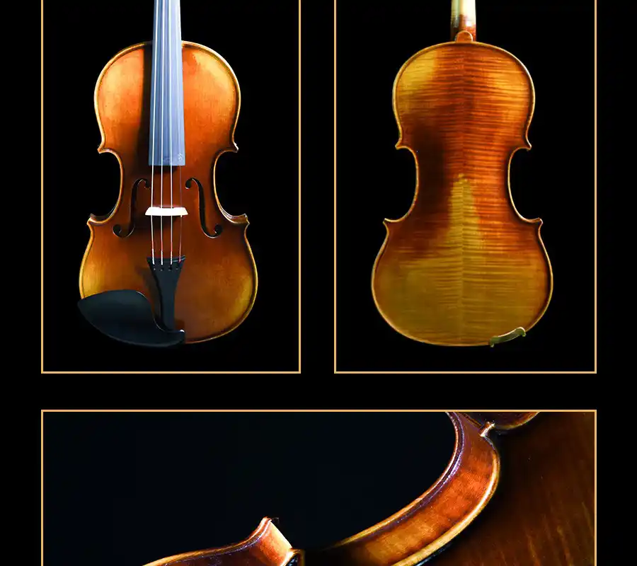 Full outfit layout: violin, octagonal bow, and carbon fiber case for bulk order