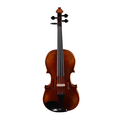LV51 wholesale handcrafted professional violin front view with premium spruce, Sichuan maple, ebony fittings, and hand-applied spirit varnish