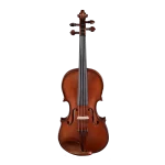 LV22 wholesale intermediate violin outfit front view with chickenwing wood fittings and A-grade bridge for factory direct B2B supply