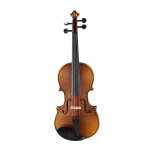 LV08 wholesale student violin outfit front view with simulated flame finish for bulk B2B orders