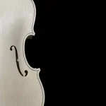 LVW-08 european tonewood violin in the white f hole c bout detail