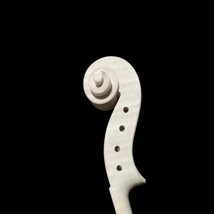 LVW-08 european tonewood violin in the white scroll side view