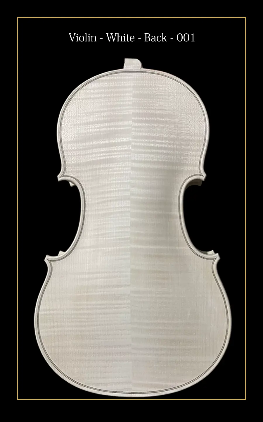 VW-B-001 premium czechoslovakian european maple violin back in the white flamed pattern