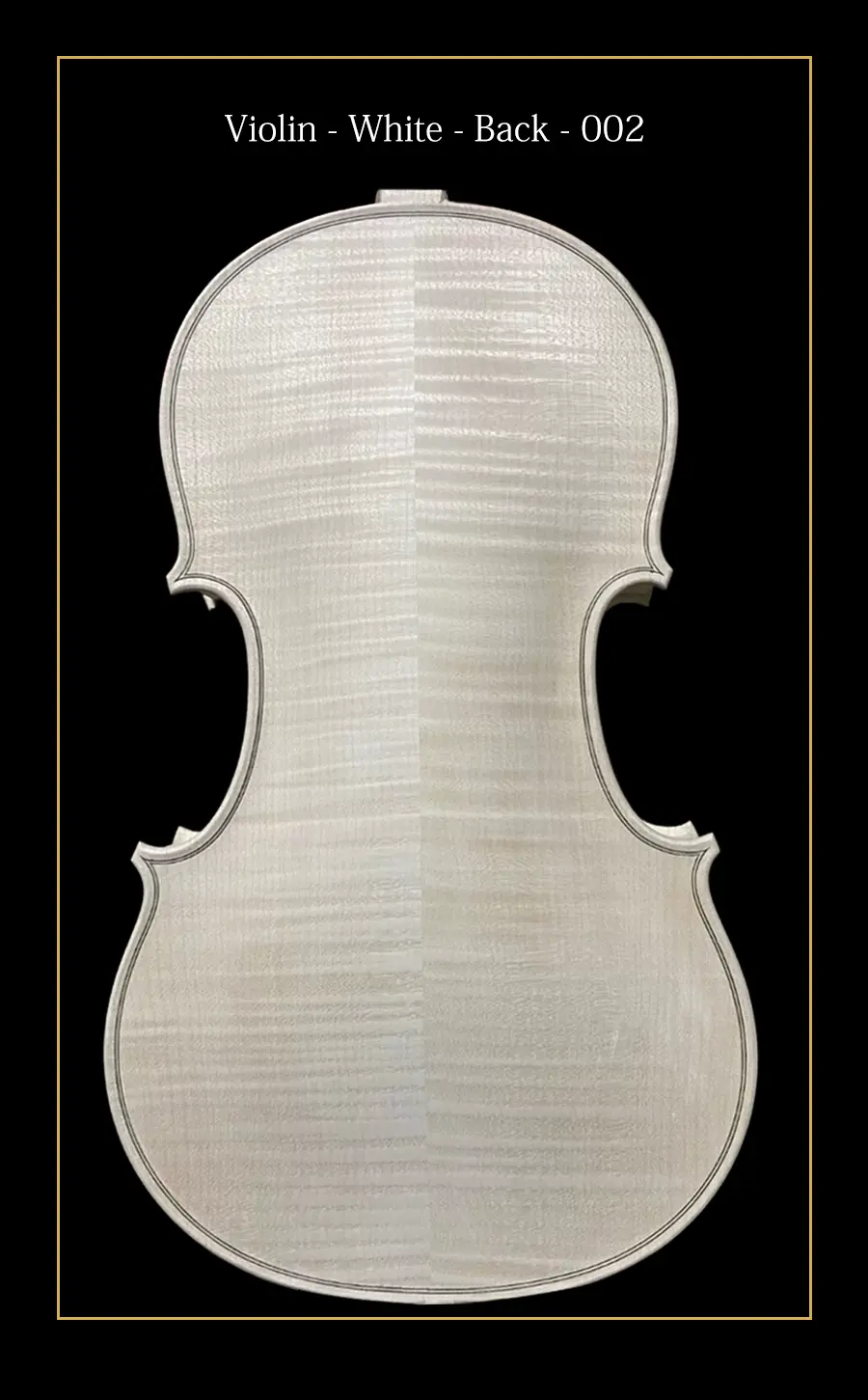 VW-B-002 premium czechoslovakian european maple violin back in the white flamed pattern