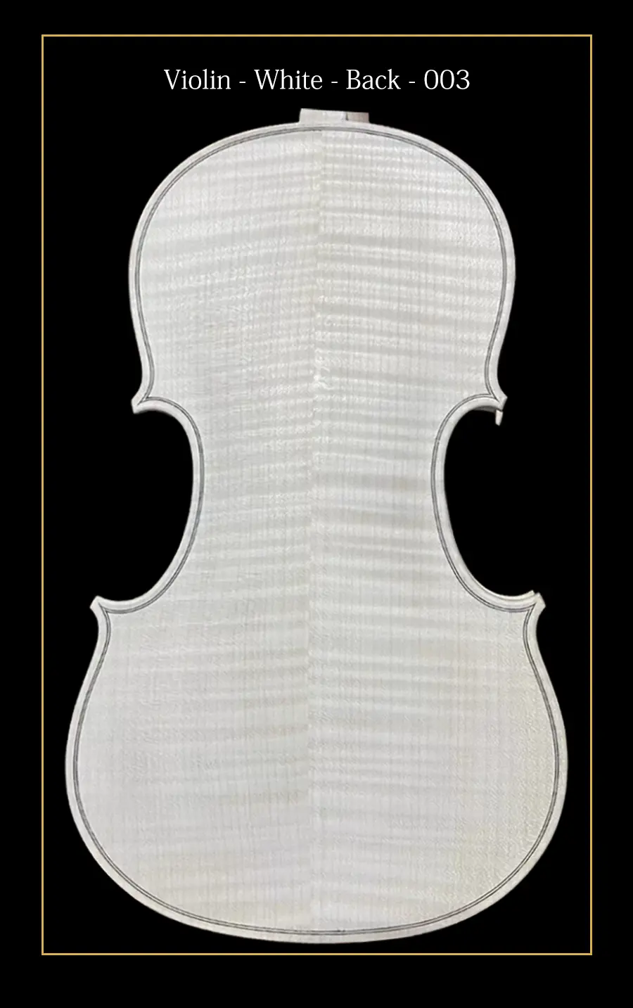 VW-B-003 premium czechoslovakian european maple violin back in the white flamed pattern