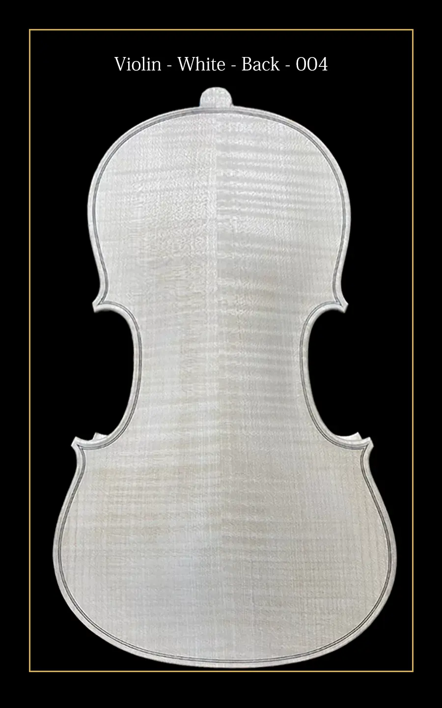 VW-B-004 premium czechoslovakian european maple violin back in the white flamed pattern